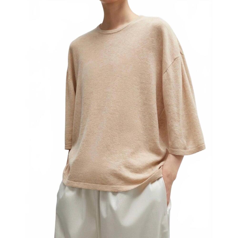 NEW CORDERA merino wool t shirt in beige